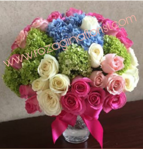 Bahan bunga mawar, hortensia ijo & biru